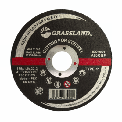 115X1X22.2, การออกแบบที่บางเฉียบ GRASSLAND ล้อตัด 115 มม. เพื่อการตัดที่รวดเร็วและสะอาดขึ้นบนเหล็กและสแตนเลส INOX