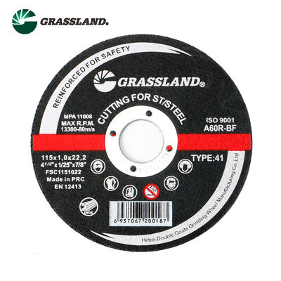 GRASSLAND 4.5 "แผ่นตัดโลหะ 115 มม. x 1.0 มม. x 22.2 มม. สำหรับตัดสแตนเลสสตีลโดยไม่ปนเปื้อน