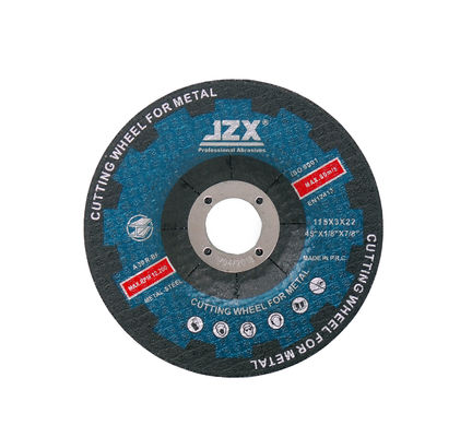 JZX 4.5 &quot;115x3x22.23 แผ่นเจียรโลหะแบบกดศูนย์ 115 มม
