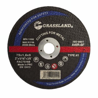 3 นิ้ว ดิสก์การบดโลหะสําหรับการตัดตรงและไม่มีชิป 75 มิลลิเมตร x 1.6 มิลลิเมตร x 9 มิลลิเมตร
