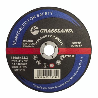 7 " x 1/4 " x 7/8 " ดิสก์การบดโลหะที่มีอะลูมิเนียโมโนคริสตัลลีนหล่อหลอมบดสําหรับการตัดที่รวดเร็วและสะอาด