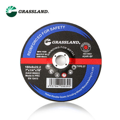 แผ่นตัดโลหะเรซินขัด GRASSLAND 7" สำหรับสแตนเลส 180 X 6 X 22.2 สำหรับเครื่องเจียร