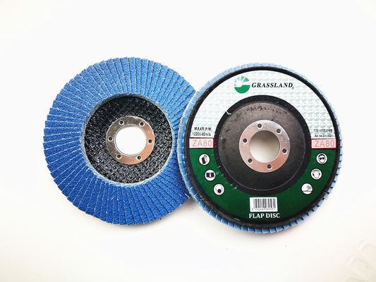 125mm 40 Grit 80 Grits เครื่องเจียรเหลี่ยมขัดแผ่น Zirconia Flap