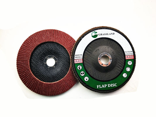 อลูมิเนียมออกไซด์ไฟเบอร์ Backed P40 180x22mm Conical Flap Disc