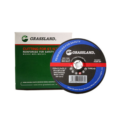 24 Grit 60 Grit 9 &quot;X3mm Standard แผ่นตัดโลหะผสมเหล็กกล้าคาร์บอน