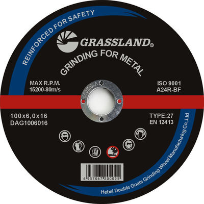 100x6x16mm Grinding 46 Grit Cutting Disc ล้อสแตนเลสสำหรับโลหะ